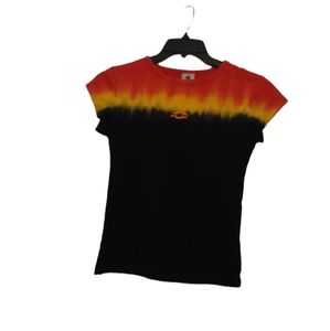 Tigertail apparel Chevy logo vintage 90s, black yellow orange tshirt, fits small